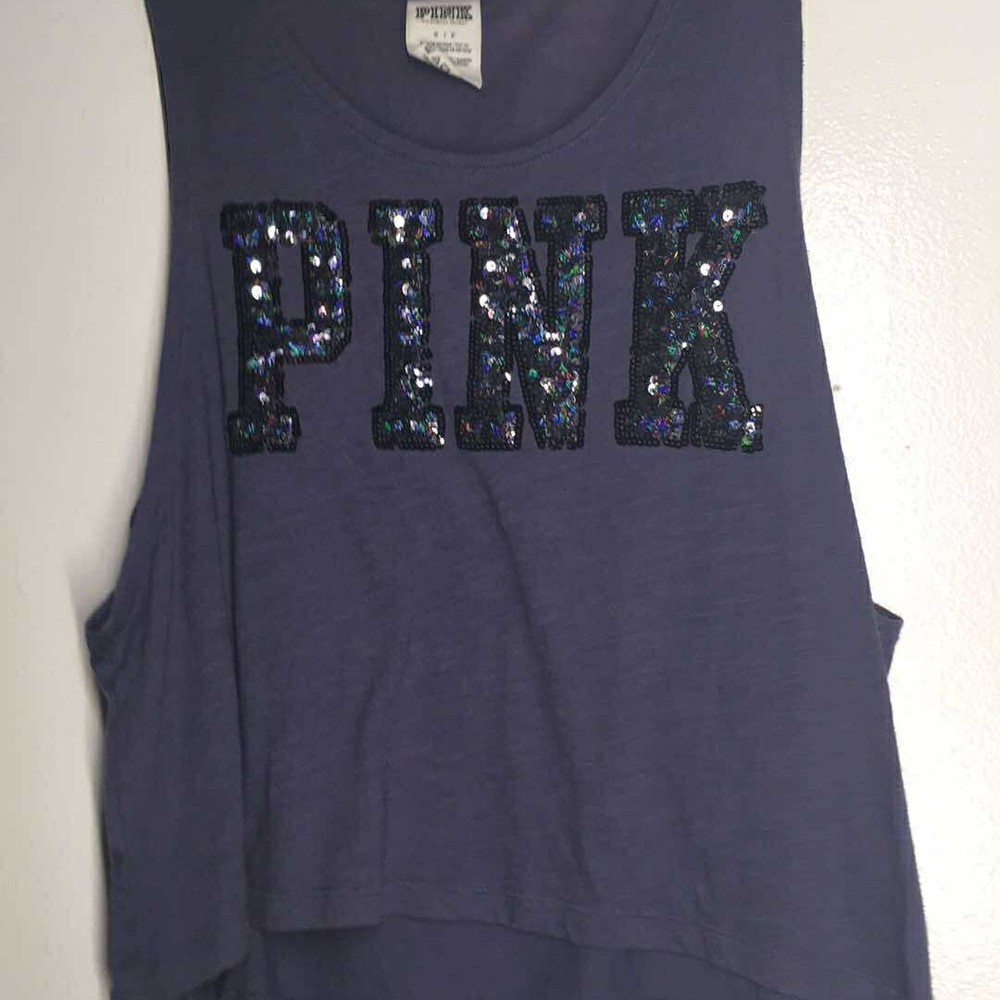 Pink💜Purple Sequin Logo Tank Top
